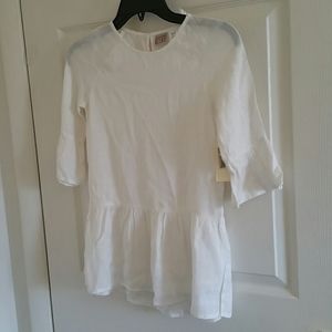 GIRL'S CRB LONG LINE FLUTTED TOP